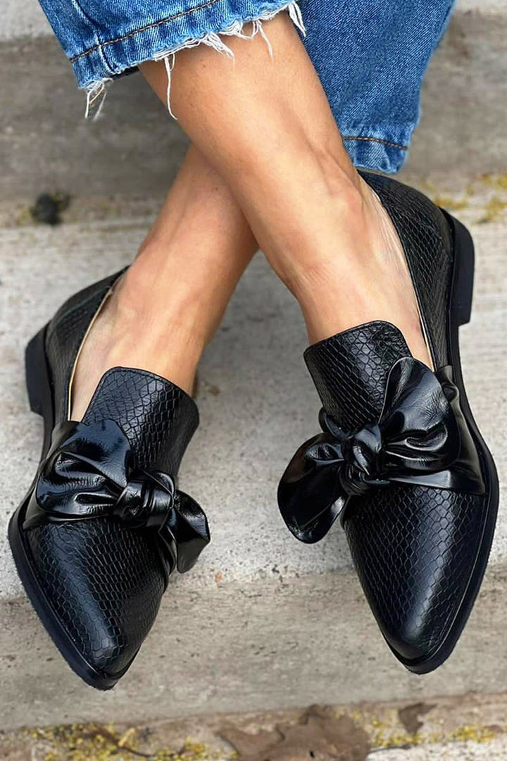 Orla™ - Black Ballerinas with Bow