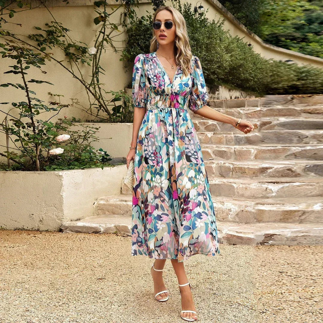 Innova - V-Neck Midi Dress