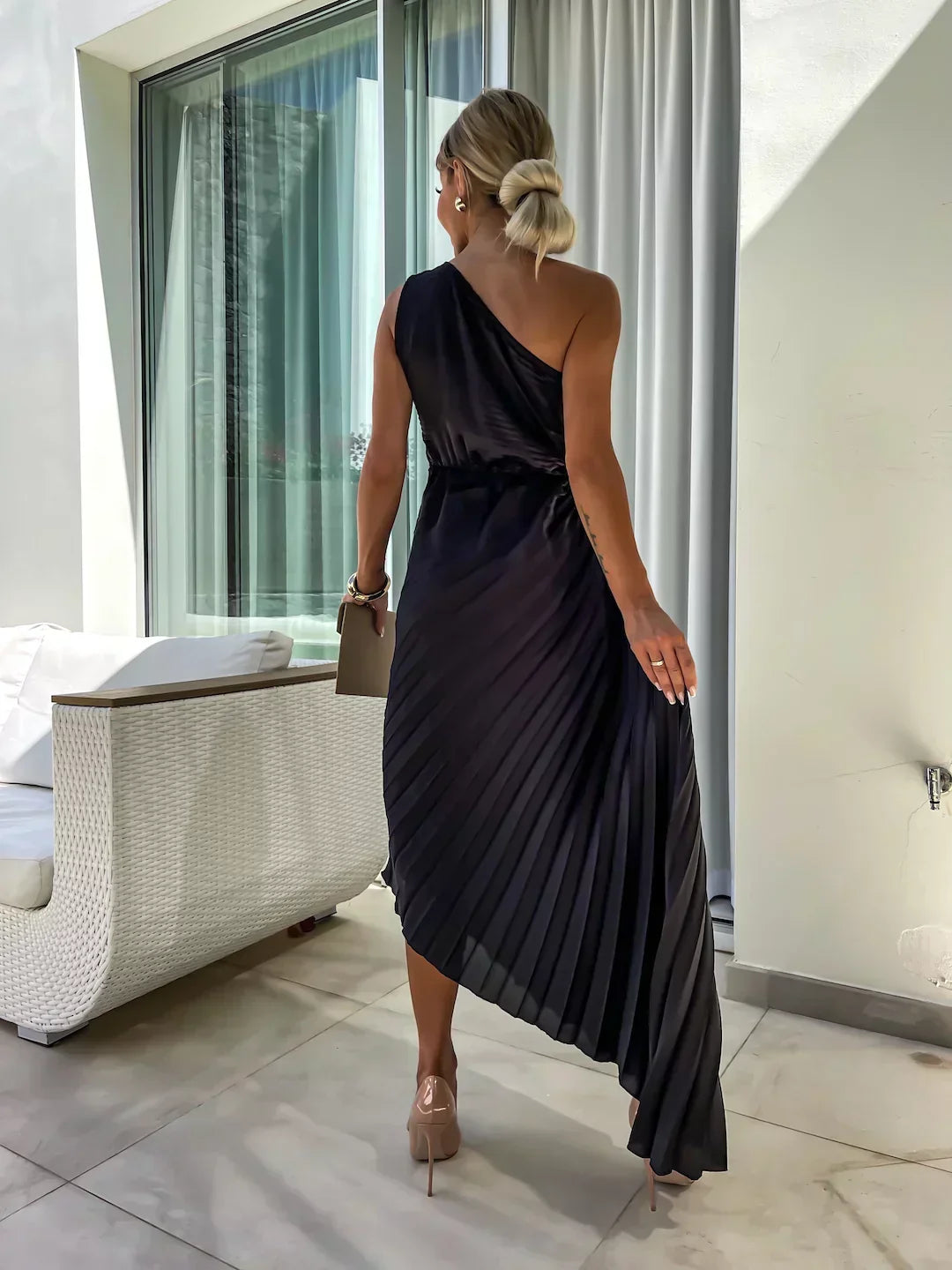 Lizbeth - One-Shoulder Floral Maxi Dress