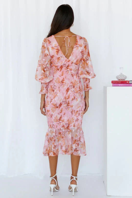 Miley - Midi Dress with Floral Pattern