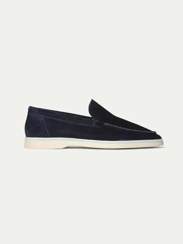 Classic Suede Loafer Navy Blue