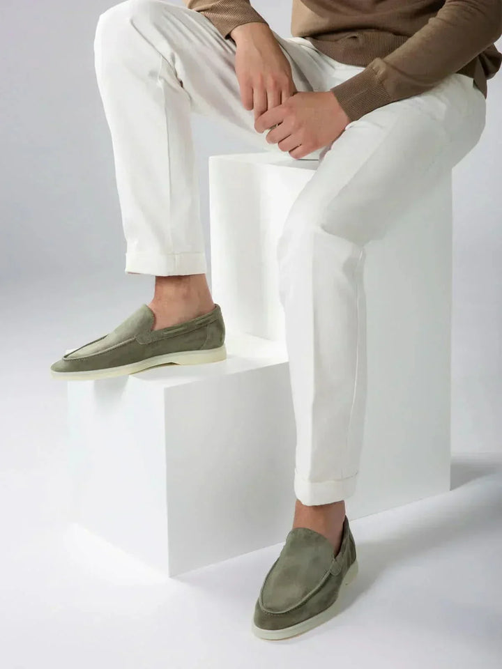 Classic Suede Loafer Olive Green