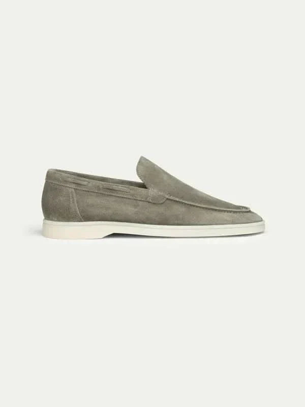 Classic Suede Loafer Olive Green