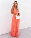 Willow - Coral-Coloured Maxi Dress