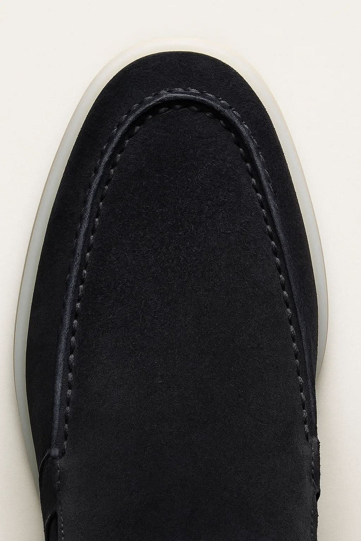 Classic Suede Loafer Navy Blue